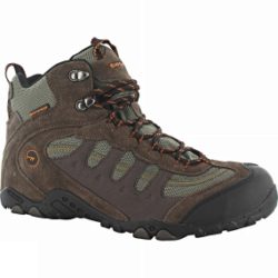 Hi-Tec Mens Penrith Mid WP Shoe Chocolate/Taupe/Orange